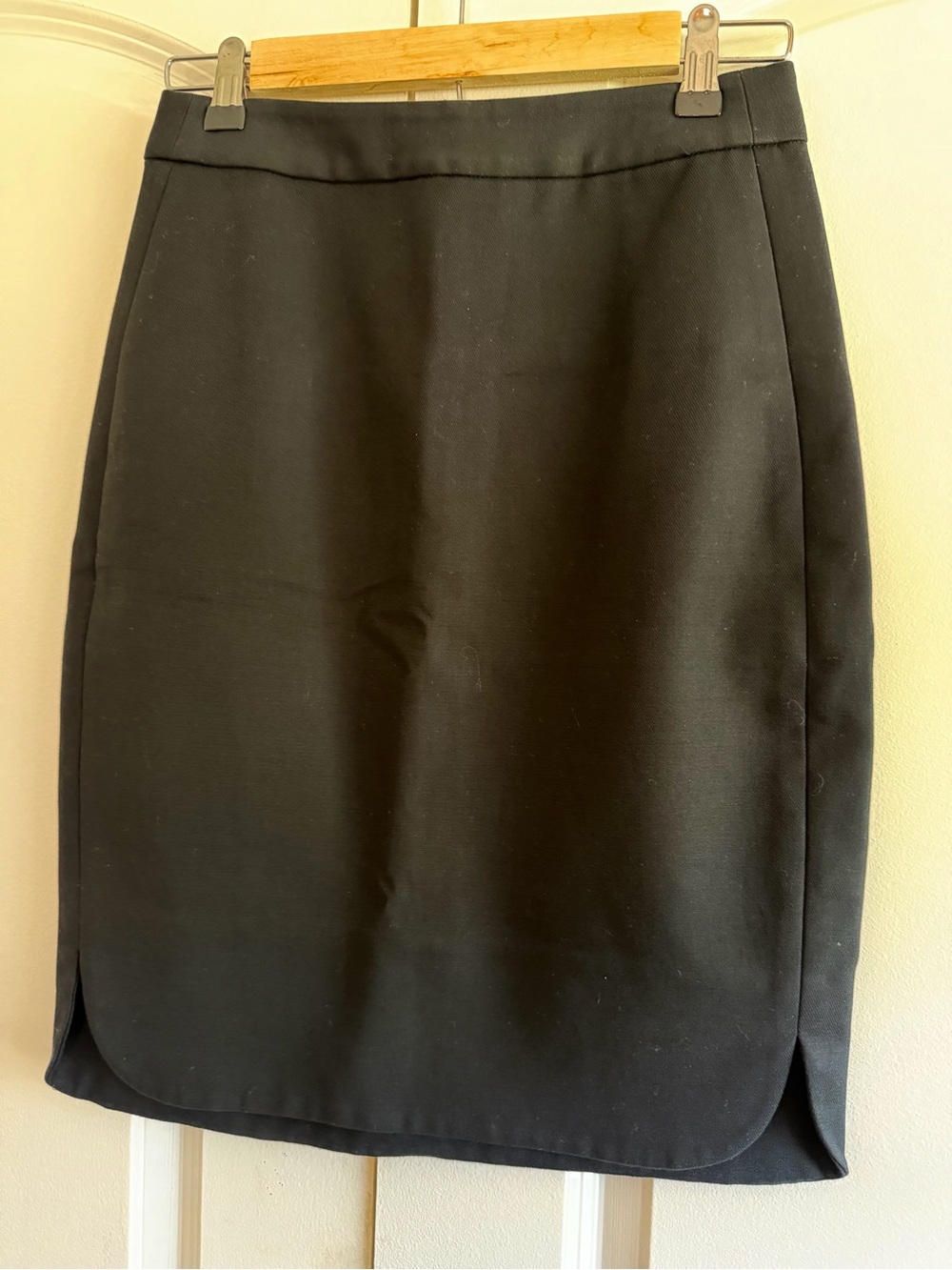 kate spade ♠️ Black Tailored Suit Pencil Skirt Side Scalloped Slits Career Class